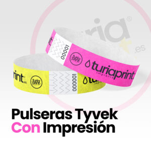 Pulseras de Papel Tyvek CON Impresión