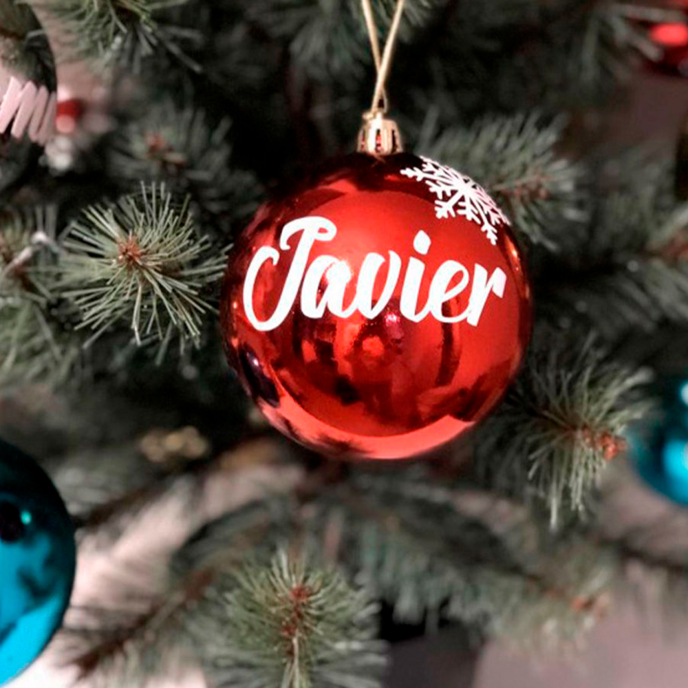 Bolas de Navidad 8cm Personalizadas con Nombre - Imprenta Online -  Impresión Digital y Offset | TuriaPrint