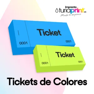 Tickets en Papel de Colores con Matriz