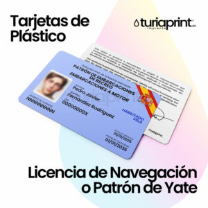 Tarjetas de PVC Licencia de Navegación - Patrón de Yate